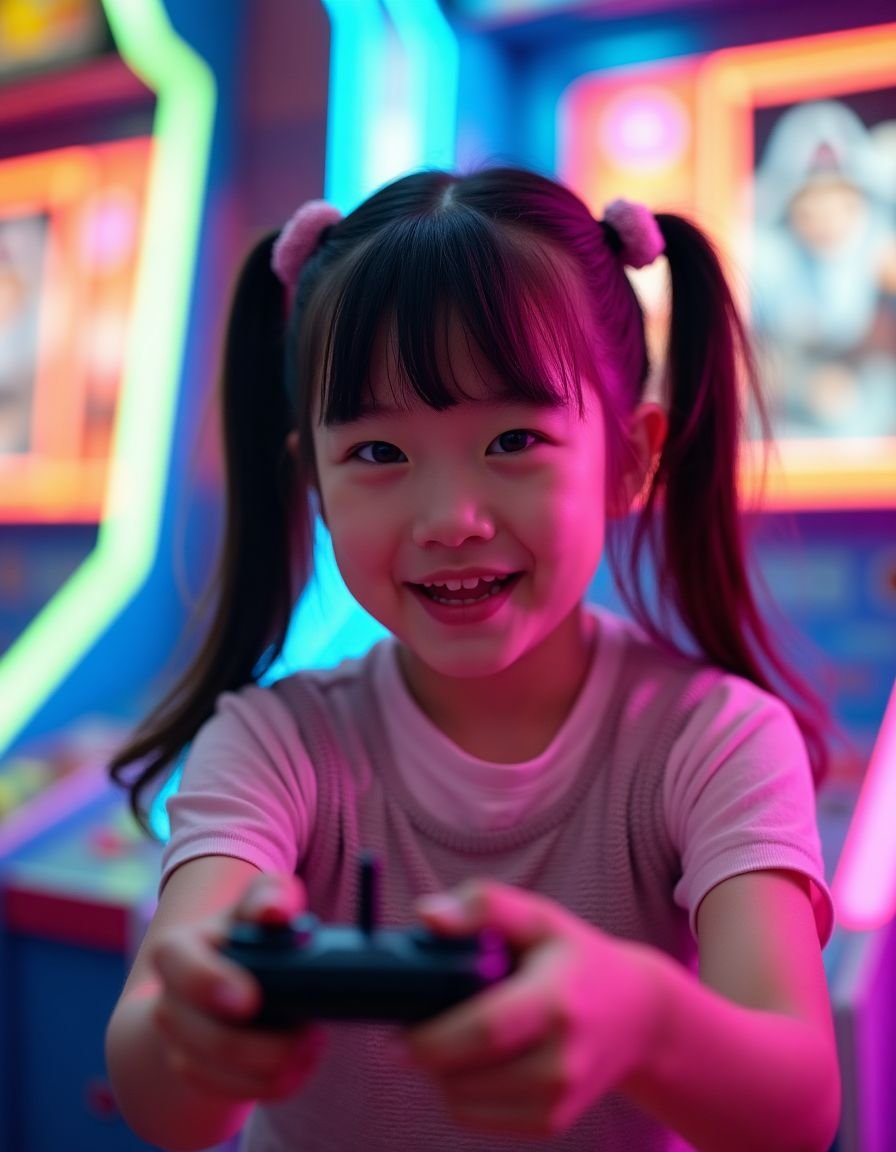 游戏机厅 — 电玩少女双马尾写真